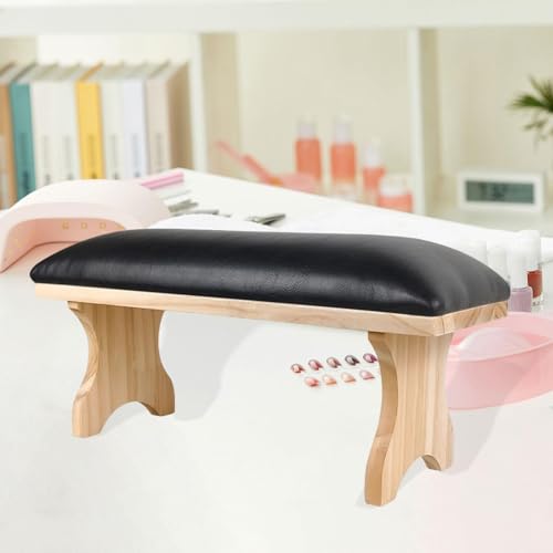 Coussin pour manucure ergonomique et repose-main stable noir - 2