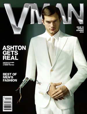 VMan Magazine Issue #10 (Spring/Summer 2008) Ashton Kutcher Cover ...