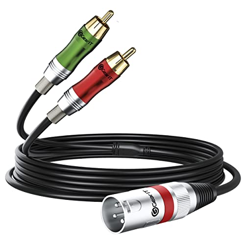 Gearit Xlr Male To 2 Rca Male Y-Splitter Cable (6.6Ft) Dual 2 Rca To 1 Xlr Male To Male - Unblance Plug For Home Theater Mixers Amplifiers Hi-Fi Systems Microphone, 6.6 Feet #TOP19