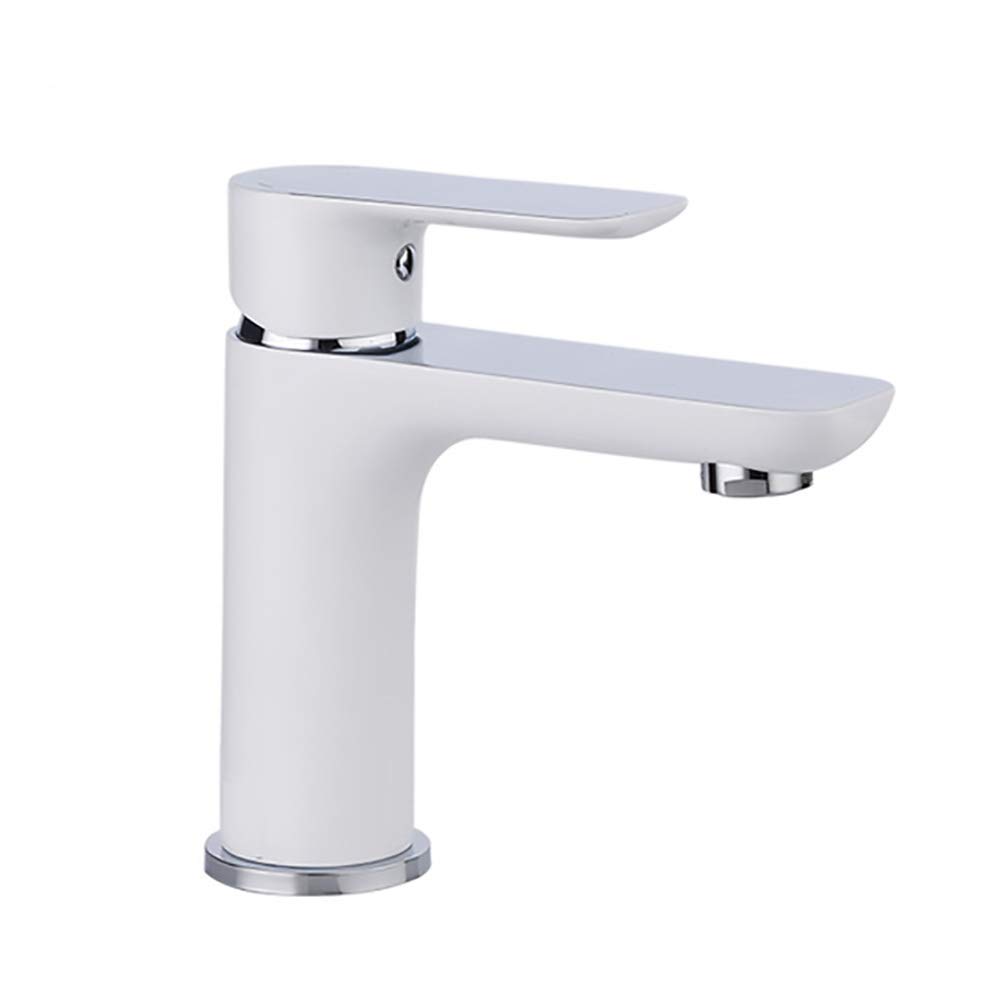 Mélangeur de robinet de lavabo blanc pour une salle de bain zen