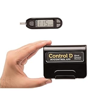 Control D Blood Glucose Monitor (Pack of 10 Strips, Black)