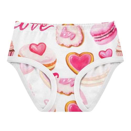 Fancy Toddler Underwear Custom 2t Cotton Little Girl Panties Cute Pink Red Cakes Briefs Kids Undies