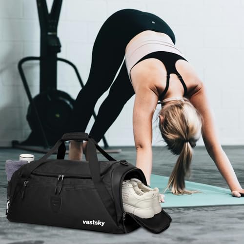 Gym Duffle Bags for men and women, large duffle bag for Travel, Weekend Overnight bag with shoe compartment & wet pocket, water resistant sports duffle bag gymbag - Image 6