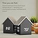 Driini Digital House Shaped Alarm Clock with Temperature Display (Dark Wood) – Modern Aesthetic with Cute Cube Frame and White LED Dimmer - Perfect Small Desk Clock for Bedside Table or Bedroom Mantle