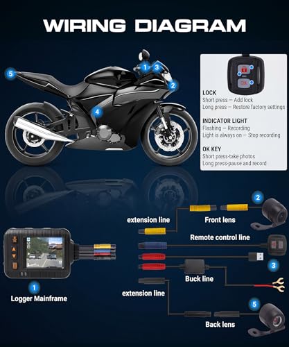 Upriding 1080P Motorcycle Dash Cam