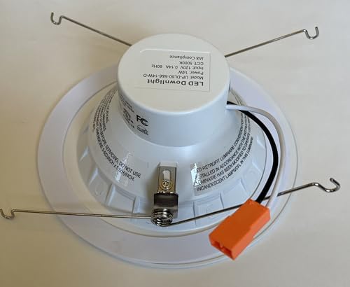 LUMLED 4 Pack, 5” & 6” Low Profile LED Recessed Trim, 14W 4000K Neutral White, Baffle Design, Dimmable, Wet Location Rated, Die-Cast, UL & JA8 Certified, fit in 5