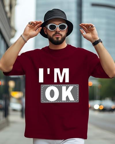 Image of AUSK Oversized T-Shirts || Printed Loose Fit Half Sleeve Tshirt for Mens