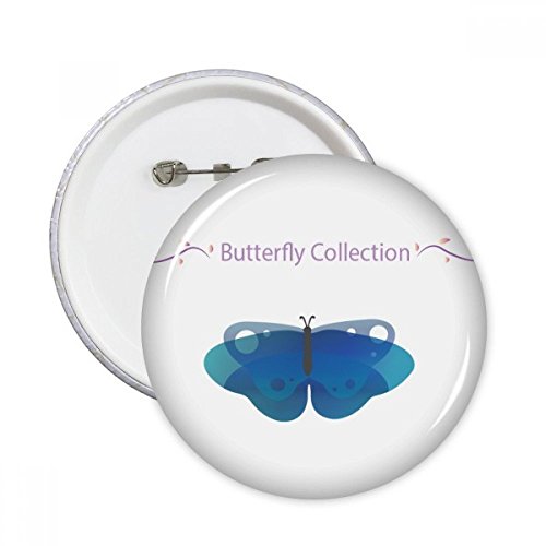 Pins Badge Bouton Papillon Bleu en Lot de 5, une Idée Cadeau Originale pour Amateurs de Mode