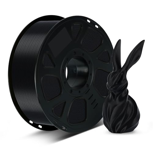 Image of Kingroon PLA Filament 1.75mm, 1kg Spool (2.2lbs), + /- 0.02mm Tolerance, Smooth 3D Printing Filament, Fits for Most FDM 3D Printers, Black