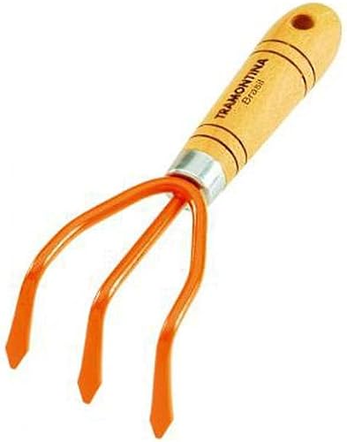 Tramontina 3-Tooth Cultivator, Orange