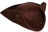 UNDERWRAPS Unisex Adult Colonial Tri-Corner Hat Costume Accessory, Brown, One Size