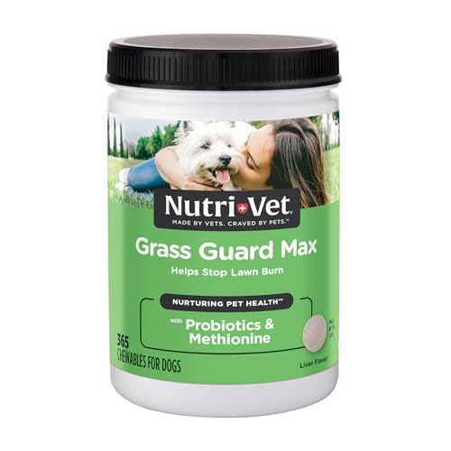 Nutri-Vet Grass Guard Chewables for Dogs, Prevents Lawn Burn from Dog Urine, Protects Grass, and Supports Digestive Health, 365 Count