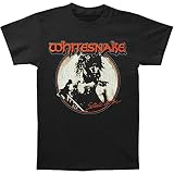 MEXMOB Camiseta Whitesnake Slide It in Men's Graphic Printed Black Tee, Negro , XXL