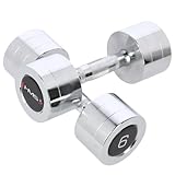 HMS Kurzhanteln Verchromt 2 Stück, Größe:6kg