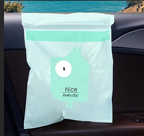 Easy Stick-On Disposable Car Trash Bags, Disposable Stick To Anywhere -Leak Proof Vomit Bag, Watertight, Beautiful Kitchen Storage Bag, Durable, Suitable for Cars, Kitchens, Bedrooms(15PCS)