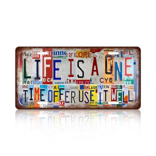 Vintage Life Is A One Time Offer Use It Well Metal Sign Wall Decor