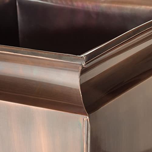 H Potter Tall Outdoor Planter Copper Large Flower Pots Indoor For Patio Balcony Garden Deck Front Porch Entryway #TOP5