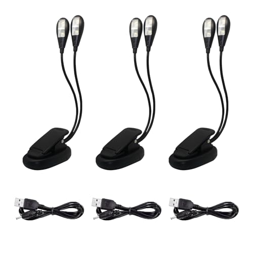 Gerui 3 Stück Notenständer LED-Licht