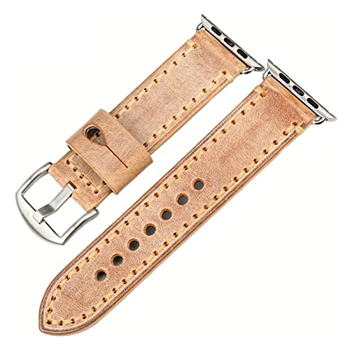 Bracelet Apple Watch cuir véritable orange : remplacez le silicone par l'élégance d'une boucle
