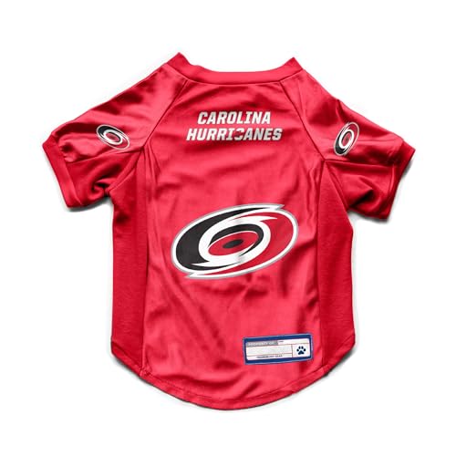 Littlearth NHL Carolina Hurricanes Stretch Pet Jersey, Team Color, Large