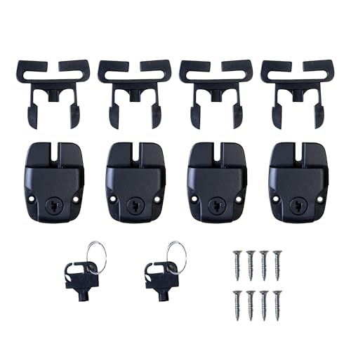 CANADIAN SPA CO. Hot Tub Cover Clips 4-Piece Set of Lockable Cover Clips Hot-Tub Cover Replacement Includes 2 Keys and Mounting Hardware