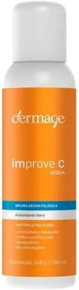 Improve C Aqua, Bruma Facial Enriquecida com Vitamina C Pura e Estabilizada, Ação Antioxidante e Hidratante, Pele Protegida e Radiante, Vegano, 150ml