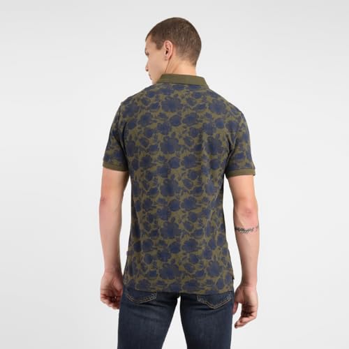 Image of Levi's Men Cotton Regular Fit Printed Polo T-Shirt