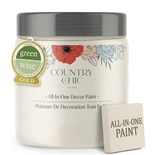 Country Chic All-in-One Chalk Paint for Furniture, Cabinets, Home Decor, Eco-Friendly, Matte Finish,...