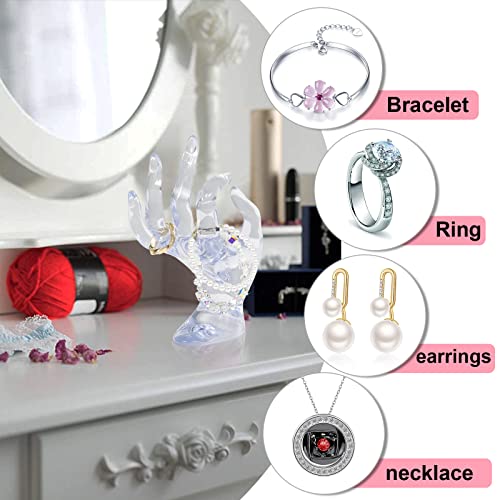 Image of Hand Form Jewelry Display Holder Bracelet Ring Watch Stand Support Holder Stand Bracelet Jewelry Display Stand Holder for Jewelry (transparent)
