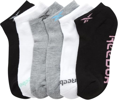 Image of Reebok Womens Low Cut Socks - 6 Pack Performance Cushion Comfort No Show Socks - Breathable Athletic Sock for Women (4-10)