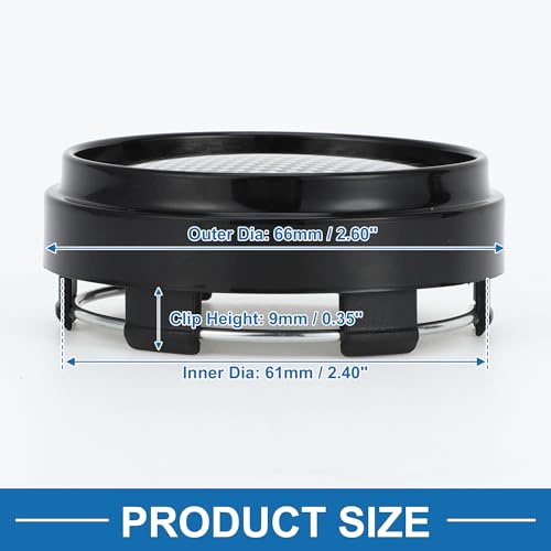 Cache-moyeux plastique noir à motif progressif carbone diamètre 66 mm