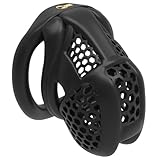 Honeycomb Chastity Cage with 4 Penis Rings Small Chastity Cage Sissy Cage Cock Cage Male Chastity Device Penis Cage for Man Penis Bondage Exercise Male Sex Toy（Small）