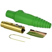 Hubbell Wiring Systems HBL400FGN TPE Single Pole Female Plug, 400 Amp, 600VAC/250VDC, 2/0-4/0 Cable Size, Green