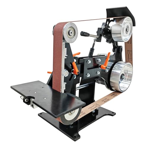 HQHAOTWU Belt Grinder with 2 Grinding Wheels 71x2inch Belt Sander for Knife Polishing&Making, Three Grinding Methods Knife Sharpener with VFD 220V