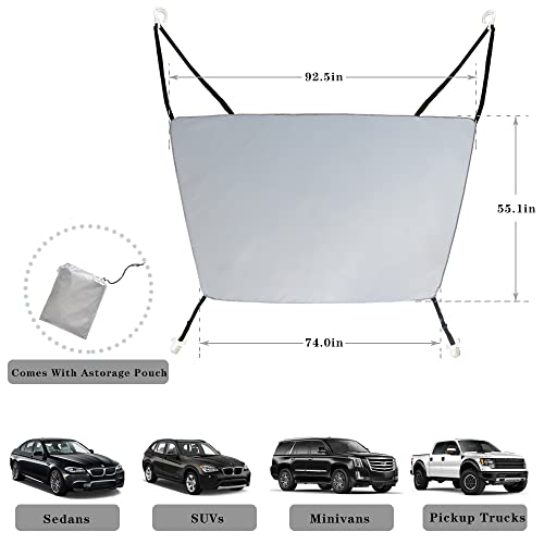 Ugrevz Car Windshield Sun Shade Foldable Front Window Sun For Uv Rays & Sun Heat Protection Waterproof Exterior Car Accessories Windshield Cover For Ice And Snow(Wss001Silver) #TOP1