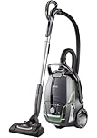 AEG Staubsauger mit Beutel, 70% Recyclingmaterial, inkl. Zusatzdüsen, 12 m, 700 Watt, nur 65 dB(A), 5 l Staubbeutelvolumen, Waschbarer Filter, Neue Technische Version, schwarzgrün, VX9-2-ÖKO