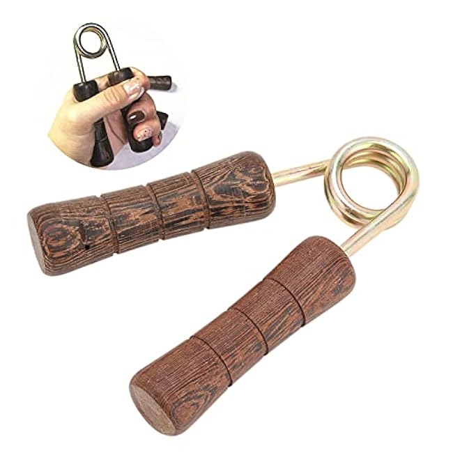 Hand Grip Strengthener Wood Grip Strength Trainer Wrist Forearm Hand Exerciser Home Gym