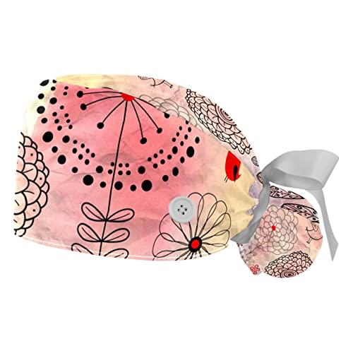 Casquettes de travail respirantes JDEZ anti-transpiration avec bandeau confort imprimé oiseaux