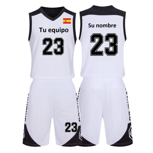 Conjunto de Camisetas de Baloncesto Personalizadas para Adultos y Niños- Regalo de Baloncesto Que Se Puede Personalizar con Su Nombre, Número, Nombre del Equipo, Logotipo