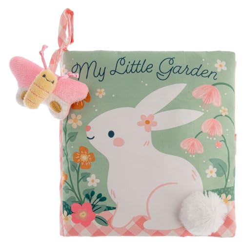 Image of Stephen Joseph, Soft Fabric Book, Soft Activity Baby Book - 6 Sensory Filled Pages, Sensory Toys for Babies and Toddlers, Garden