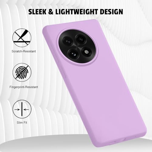 Image of LIRAMARK Liquid Silicone Soft Back Cover Case for OnePlus 13 /1+13 5G (Lavender)