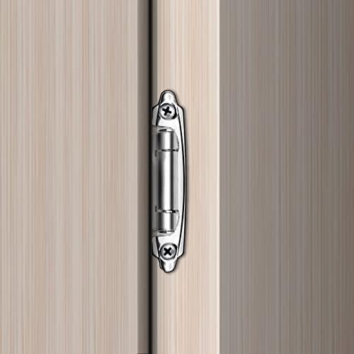 3/8" Cabinet Hinge Satin Nickel,50 Pack (25 Pairs) Self Closing Hinges For Kitchen/Bathroom/Furniture Cabinets & Doors,Decorative Cabinet Hardware Kitchen Cabinet Door Hinges #TOP5