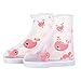 Produktbild Kumkey Wasserdicht Regenschuhe Kinder Regen Überziehschuhe Schuhüberzieher Wasserabweisend Schuhüberzug Für Spazieren Gehen Wandern Radfahrer ,GEH zur Schule, Regenjacke für die Schuhe (Rosa Wal, S)