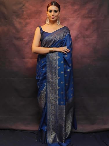 Image of Avantika Fashion Women's Kanjivaram Soft Silk Banarasi Sarees With Blouse Piece