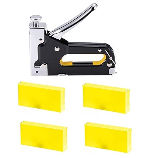 GION Professional Multipurpose Staple Gun Set for Furniture, Attaching Fabric to Walls, Wood