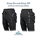 Skating Spirit Zip-on Zip-Off Padded Shorts Protective Crash Pants Tailbone Hip Butt Pad for Skating Skateboarding Skiing Black
