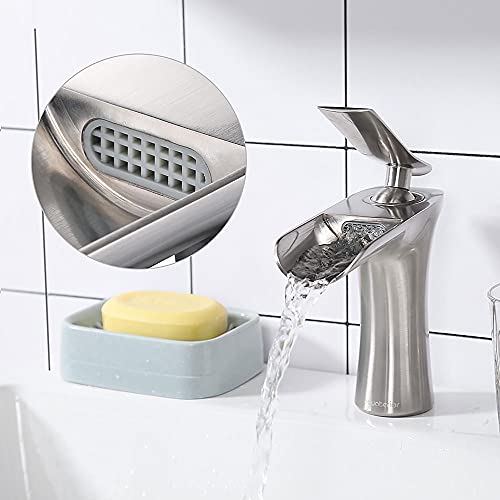 Aquaterior Waterfall Faucet and Ceramic Vessel Sink Kit #TOP18