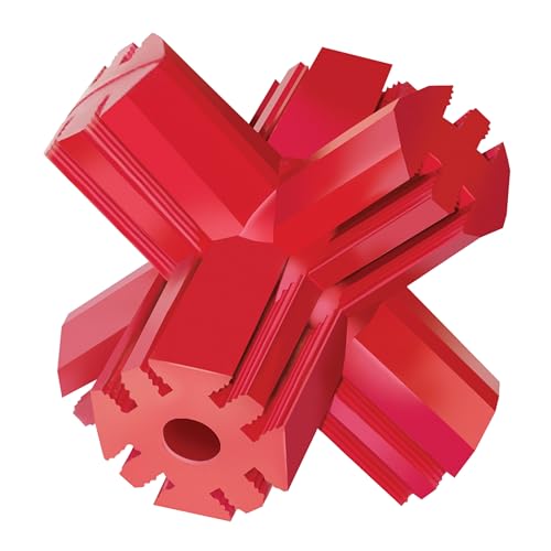 KONG Jump'N Jack - Juguete para Perros para Masticar y Salud Dental - Hecho de Caucho Natural - para Perros Grandes