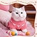 Hundepullover Herz Hundepulli Valentinstag Pullover Hund Katzenpullover Rosa Gestricktes Hunde Pullover Warme Hundekleidung für Kleine und Mittelgroße Hunde S