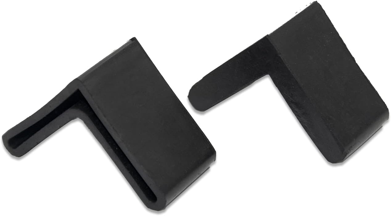 Flyshop 8 Pcs Black Furniture Angle Iron Foot Pads Non-Slip Rubber Leg Caps L Shaped Floor Protectors 35 mm x 35 mm (1-3/8" x 1-3/8")